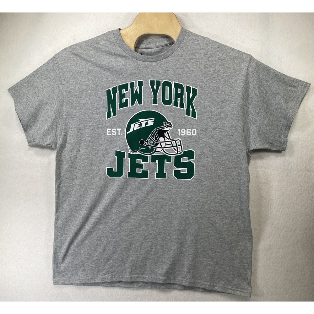 Vintage New York Jets Shirt Mens XL Gray NFL Football Champion Graphic C120